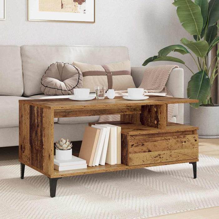 Masă de cafea Lemn Vechi 90 x 49 x 45 cm Lemn compozit - WALTI WALTI