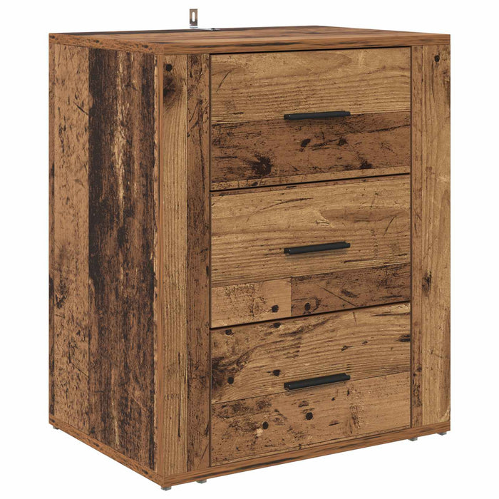 Dulap de noapte Lemn vechi 35 x 50 x 60 cm Lemn compozit - WALTI WALTI