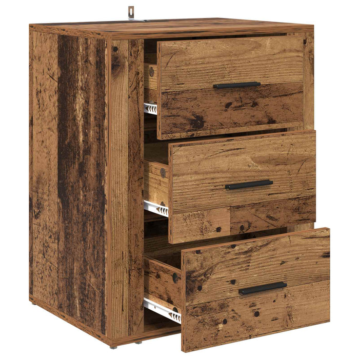 Dulap de noapte Lemn vechi 35 x 50 x 60 cm Lemn compozit - WALTI WALTI