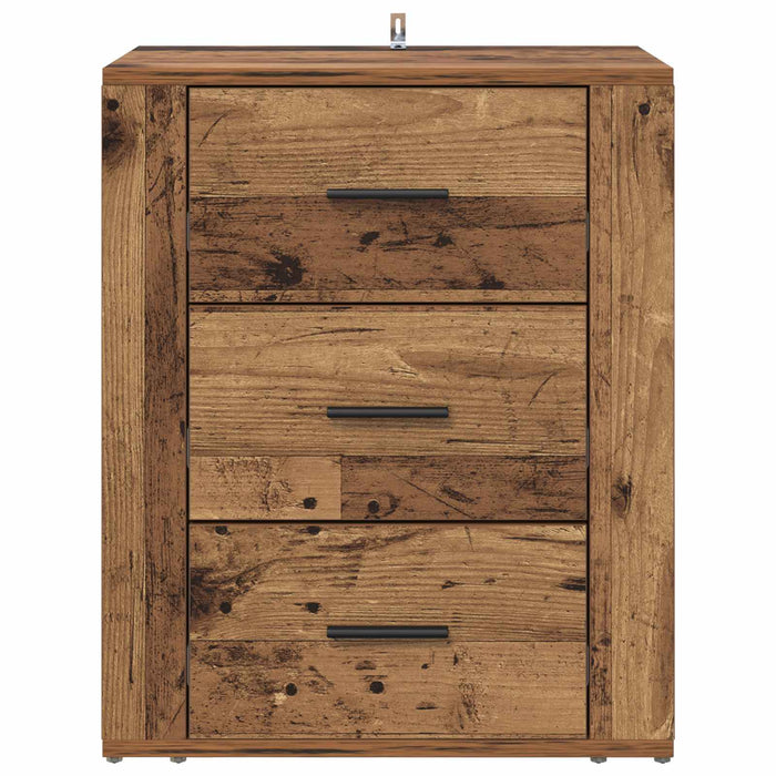 Dulap de noapte Lemn vechi 35 x 50 x 60 cm Lemn compozit - WALTI WALTI