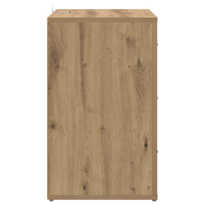 Dulap de noapte Stejar Artizanal 35 x 50 x 60 cm Lemn compozit - WALTI WALTI