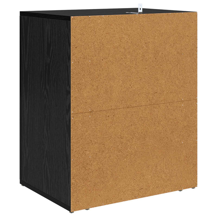 Dulap de noapte Stejar Negru 35 x 50 x 60 cm Lemn compozit WALTI