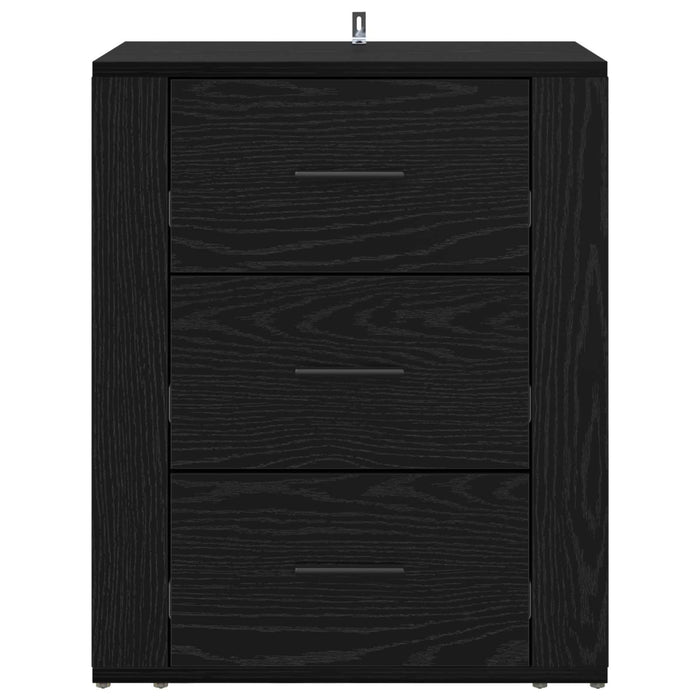 Dulap de noapte Stejar Negru 35 x 50 x 60 cm Lemn compozit WALTI