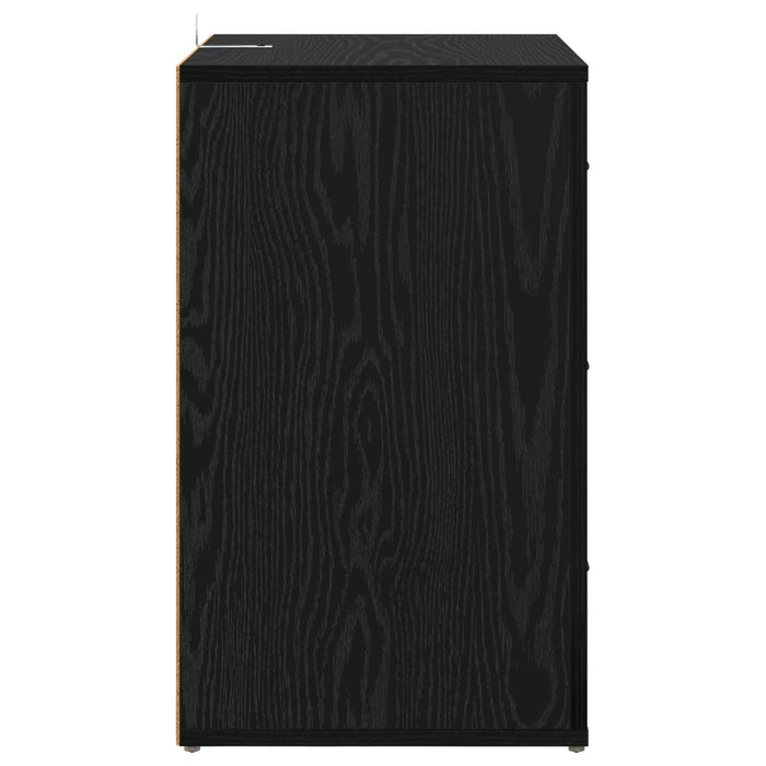 Dulap de noapte Stejar Negru 35 x 50 x 60 cm Lemn compozit WALTI