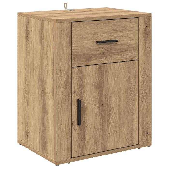 Dulap de noapte Stejar Artizanal 35 x 50 x 60 cm Lemn compozit WALTI