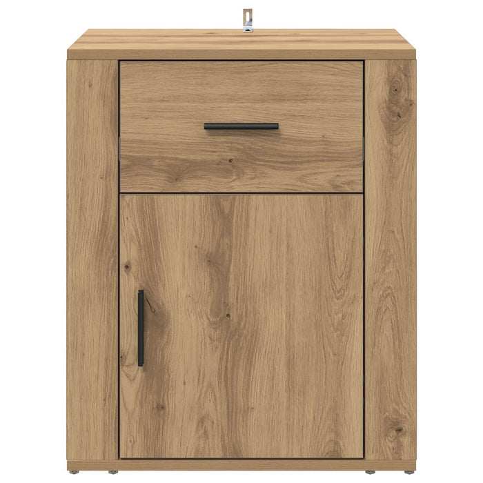 Dulap de noapte Stejar Artizanal 35 x 50 x 60 cm Lemn compozit WALTI