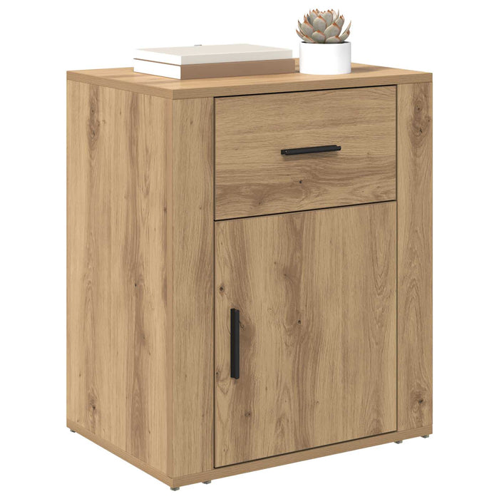 Dulap de noapte Stejar Artizanal 35 x 50 x 60 cm Lemn compozit WALTI