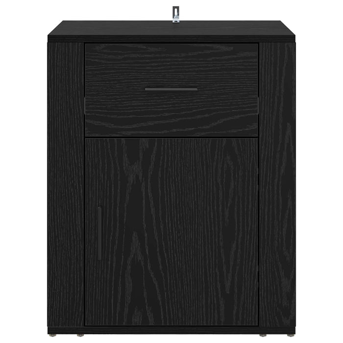 Dulap de noapte Stejar Negru 35 x 50 x 60 cm Lemn compozit WALTI