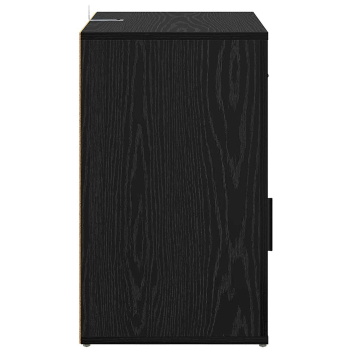 Dulap de noapte Stejar Negru 35 x 50 x 60 cm Lemn compozit WALTI