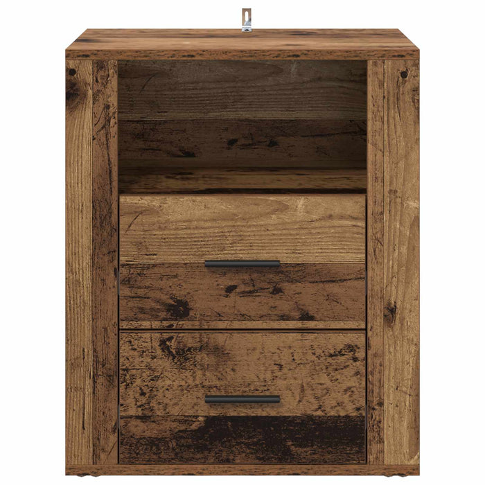 Dulap de noapte Lemn vechi 35 x 50 x 60 cm Lemn compozit - WALTI WALTI