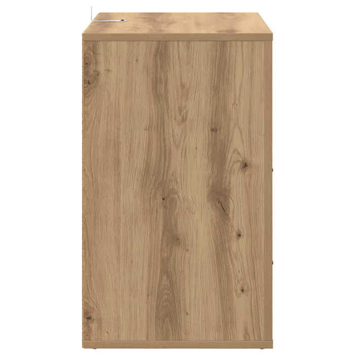 Dulap de noapte Stejar Artizanal 35 x 50 x 60 cm Lemn compozit WALTI