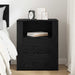 Dulap de noapte Stejar Negru 35 x 50 x 60 cm Lemn compozit - WALTI WALTI
