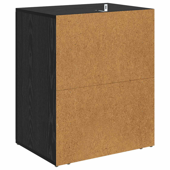 Dulap de noapte Stejar Negru 35 x 50 x 60 cm Lemn compozit - WALTI WALTI