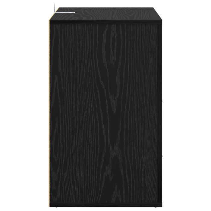 Dulap de noapte Stejar Negru 35 x 50 x 60 cm Lemn compozit - WALTI WALTI