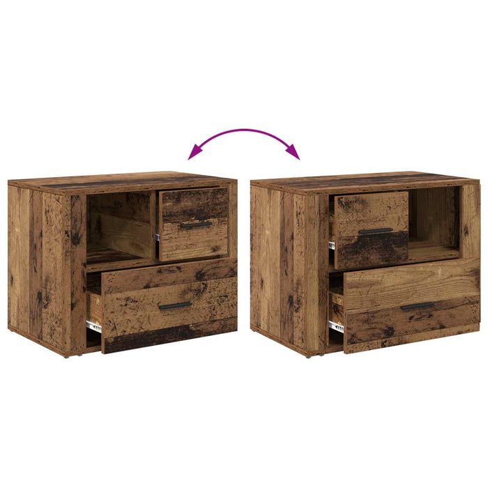 Dulap de noapte Lemn vechi 35 x 60 x 50 cm Lemn compozit - WALTI WALTI