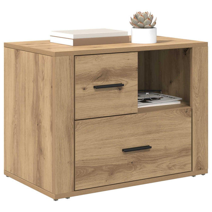 Dulap de noapte Stejar Artizanal 35 x 60 x 50 cm Lemn compozit WALTI