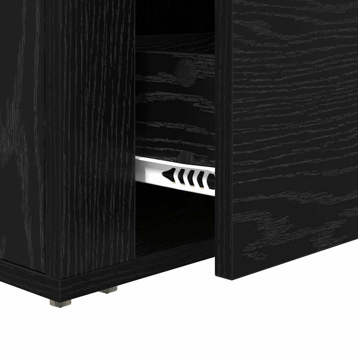 Dulap de noapte Stejar Negru 35 x 60 x 50 cm Lemn compozit - WALTI WALTI