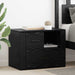 Dulap de noapte Stejar Negru 35 x 60 x 50 cm Lemn compozit - WALTI WALTI