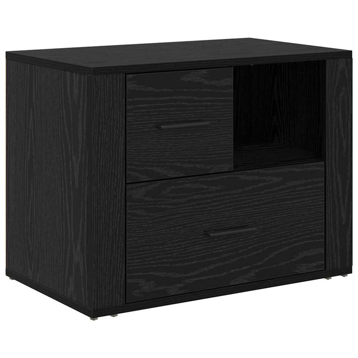 Dulap de noapte Stejar Negru 35 x 60 x 50 cm Lemn compozit - WALTI WALTI