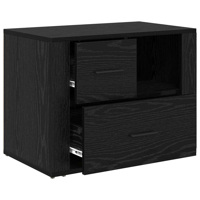 Dulap de noapte Stejar Negru 35 x 60 x 50 cm Lemn compozit - WALTI WALTI