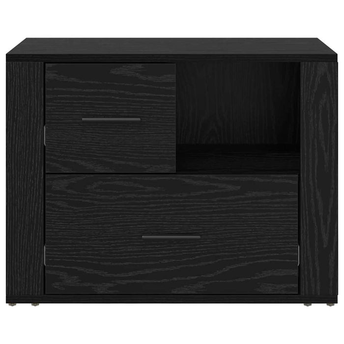 Dulap de noapte Stejar Negru 35 x 60 x 50 cm Lemn compozit - WALTI WALTI