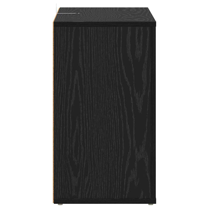 Bufet Stejar Negru 80 x 30 x 53 cm Lemn compozit - WALTI WALTI