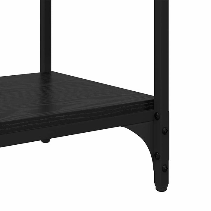 Cabinet TV Stejar Negru 100x33x41cm Lemn Ingineresc și Fier - WALTI WALTI