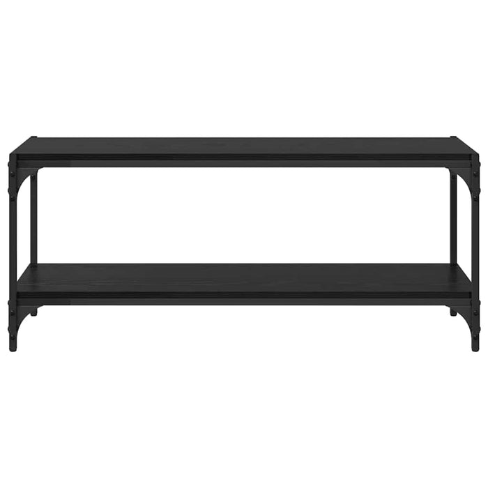 Cabinet TV Stejar Negru 100x33x41cm Lemn Ingineresc și Fier - WALTI WALTI