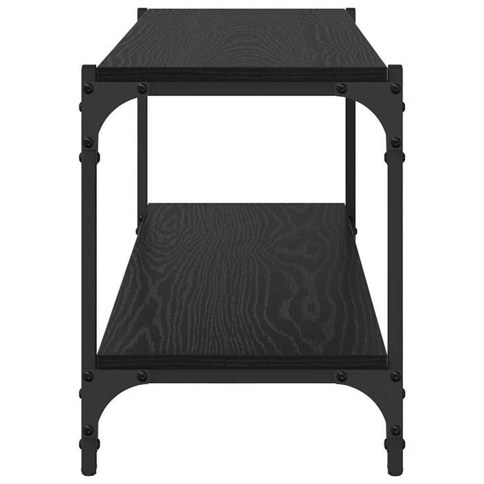 Cabinet TV Stejar Negru 100x33x41cm Lemn Ingineresc și Fier - WALTI WALTI