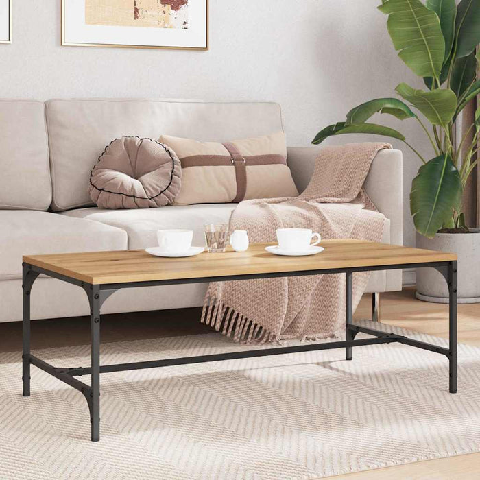 Masă de cafea Stejar Artizanal 100 x 50 x 35 cm Lemn compozit - WALTI WALTI