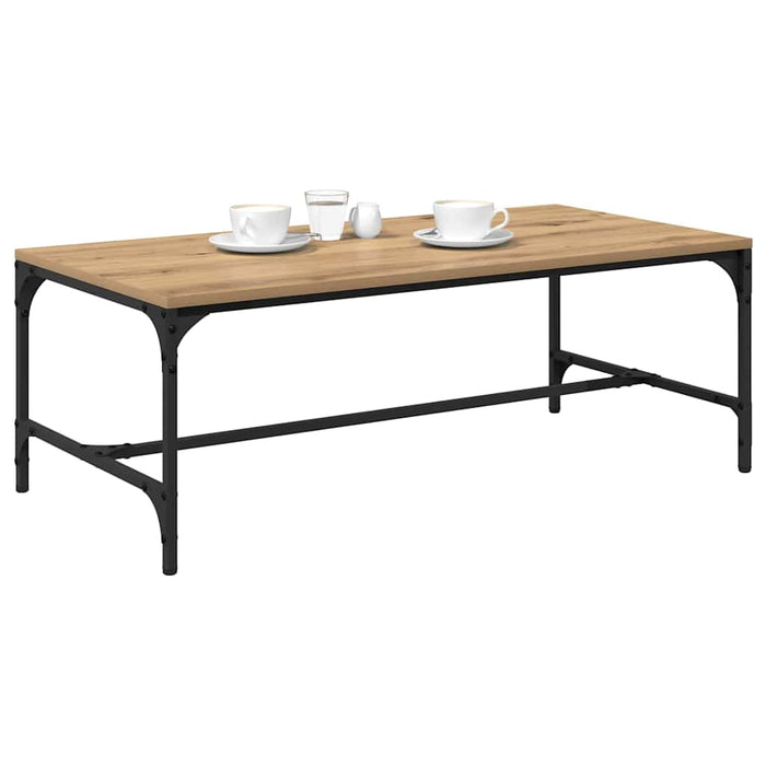 Masă de cafea Stejar Artizanal 100 x 50 x 35 cm Lemn compozit - WALTI WALTI