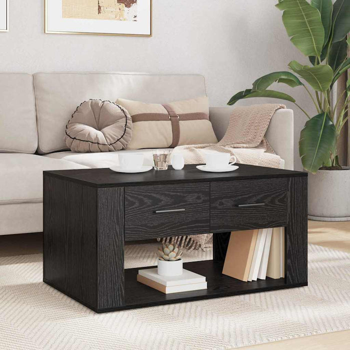 Masă de cafea Stejar Negru 80 x 50 x 40 cm Lemn compozit - WALTI WALTI