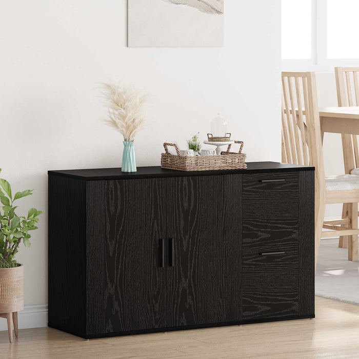 Bufet cu sertar Stejar Negru 100 x 33 x 59.5 cm Lemn compozit - WALTI WALTI