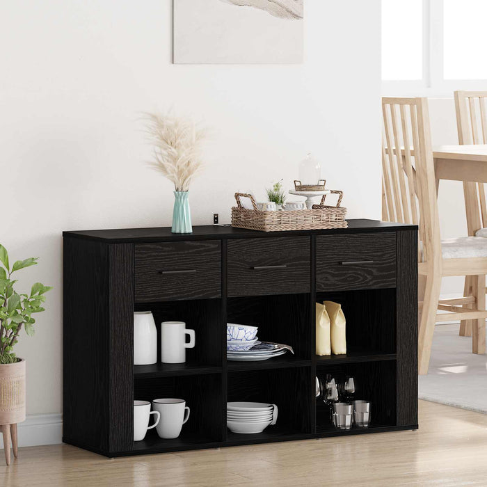 Bufet cu sertar Stejar Negru 100 x 30 x 59,5 cm Lemn compozit - WALTI WALTI