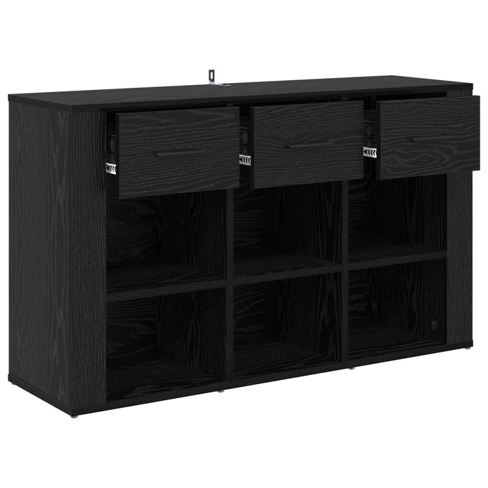 Bufet cu sertar Stejar Negru 100 x 30 x 59,5 cm Lemn compozit - WALTI WALTI