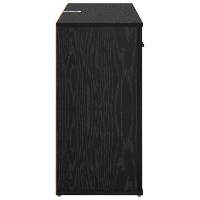 Bufet cu sertar Stejar Negru 100 x 30 x 59,5 cm Lemn compozit - WALTI WALTI