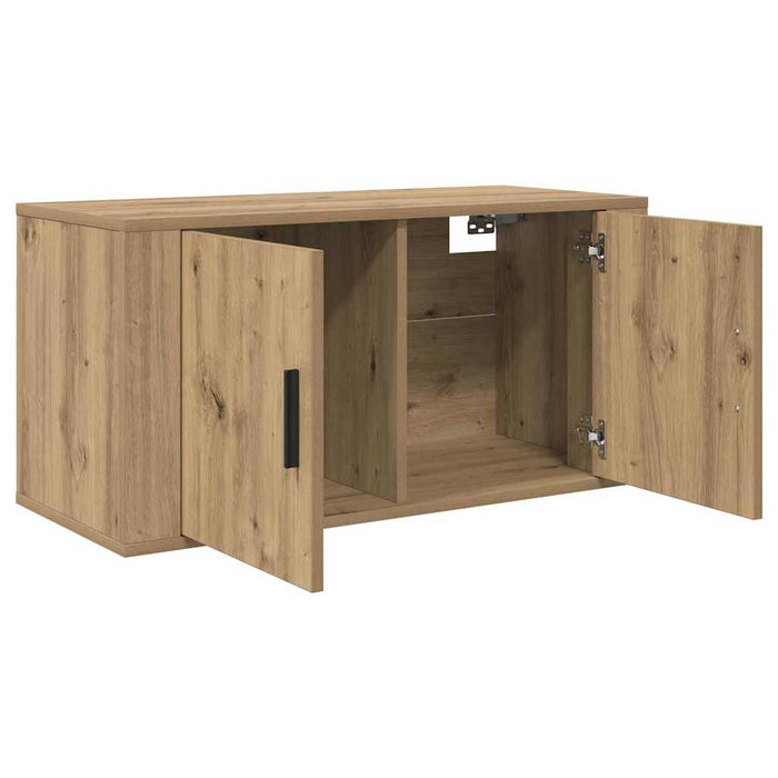 Dulap TV montat pe perete stejar artizanal 80 x 34.5 x 40 cm - WALTI WALTI