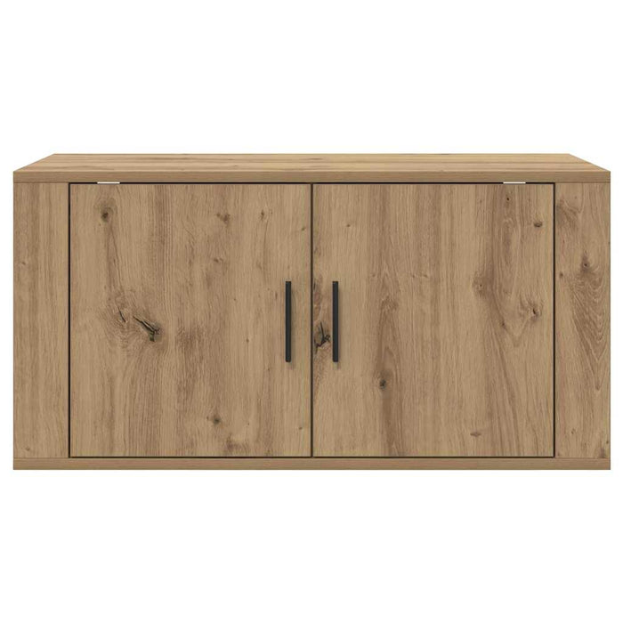 Dulap TV montat pe perete stejar artizanal 80 x 34.5 x 40 cm - WALTI WALTI