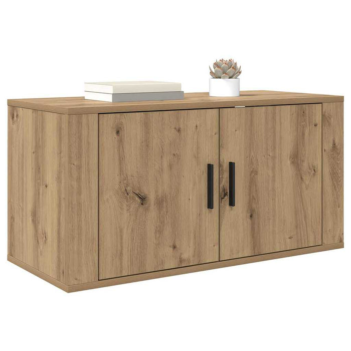 Dulap TV montat pe perete stejar artizanal 80 x 34.5 x 40 cm - WALTI WALTI