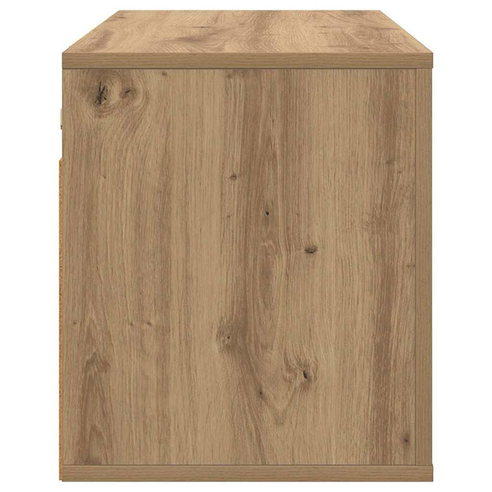 Dulap TV montat pe perete stejar artizanal 80 x 34.5 x 40 cm - WALTI WALTI