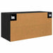 Dulap TV montat pe perete Stejar negru 80 x 34.5 x 40 cm - WALTI WALTI