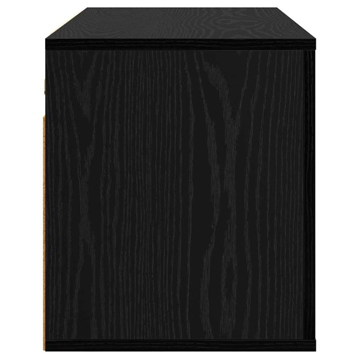 Dulap TV montat pe perete Stejar negru 80 x 34.5 x 40 cm - WALTI WALTI