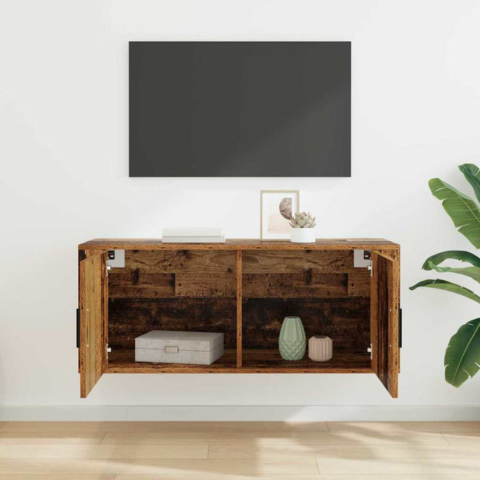 Dulap TV montat pe perete Lemn Vechi 100 x 34,5 x 40 cm - WALTI WALTI