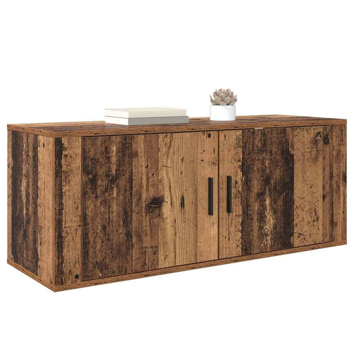 Dulap TV montat pe perete Lemn Vechi 100 x 34,5 x 40 cm - WALTI WALTI