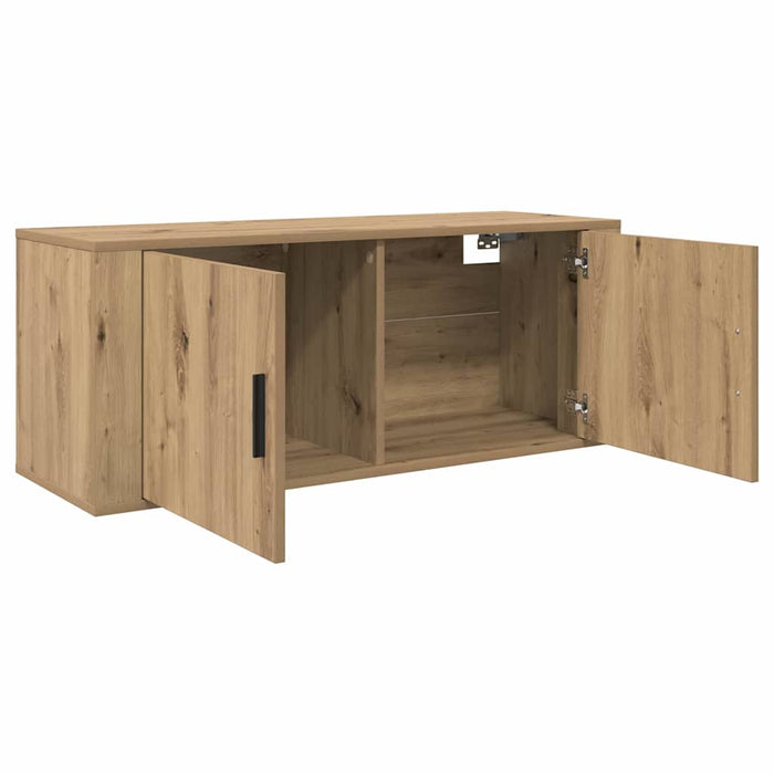 Dulap TV montat pe perete Stejar Artizanal 100 x 34,5 x 40 cm - WALTI WALTI