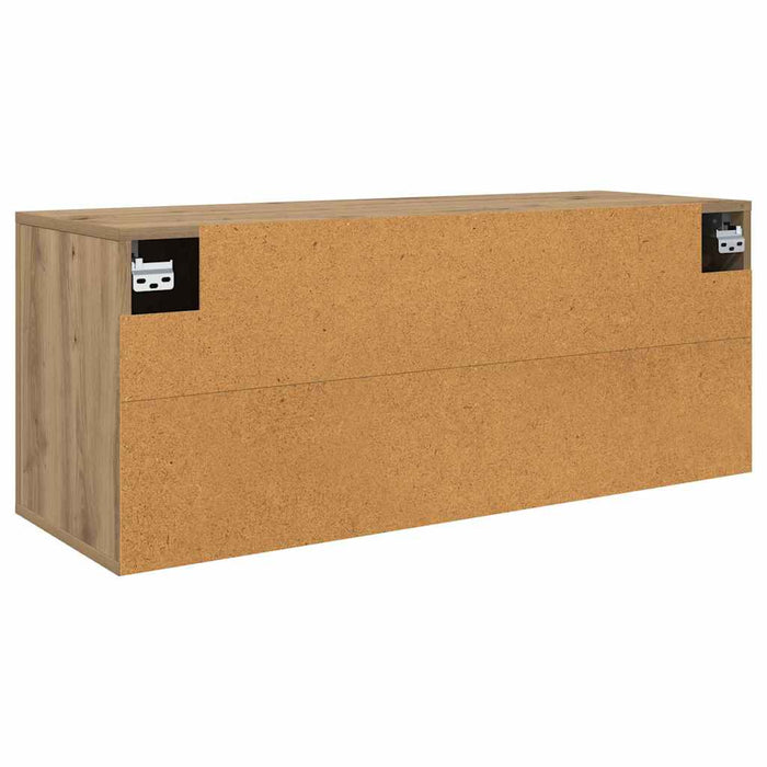 Dulap TV montat pe perete Stejar Artizanal 100 x 34,5 x 40 cm - WALTI WALTI