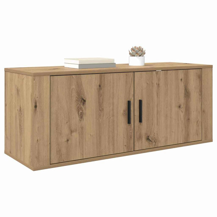 Dulap TV montat pe perete Stejar Artizanal 100 x 34,5 x 40 cm - WALTI WALTI