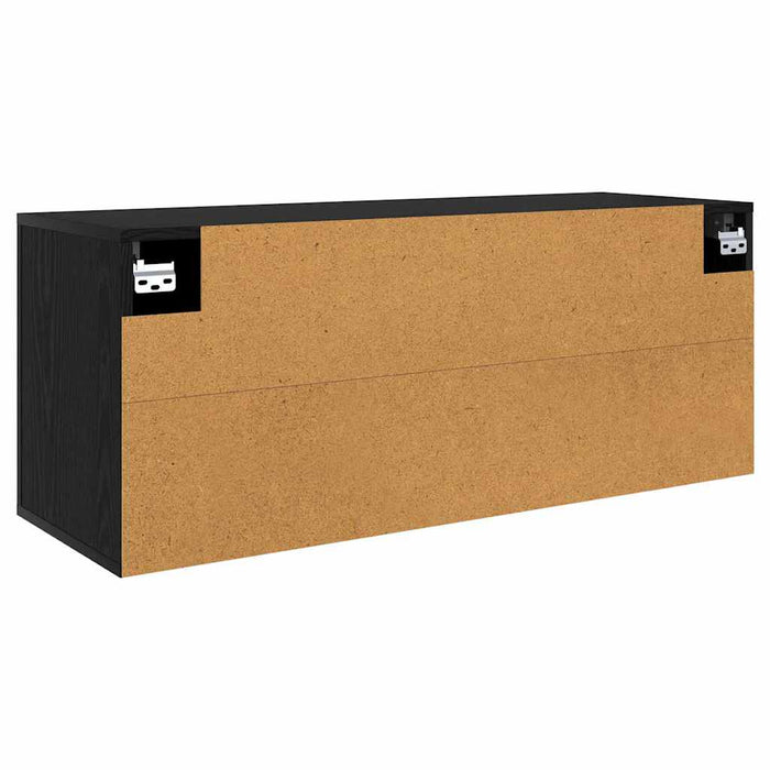 Dulap TV montat pe perete Stejar Negru 100 x 34,5 x 40 cm - WALTI WALTI
