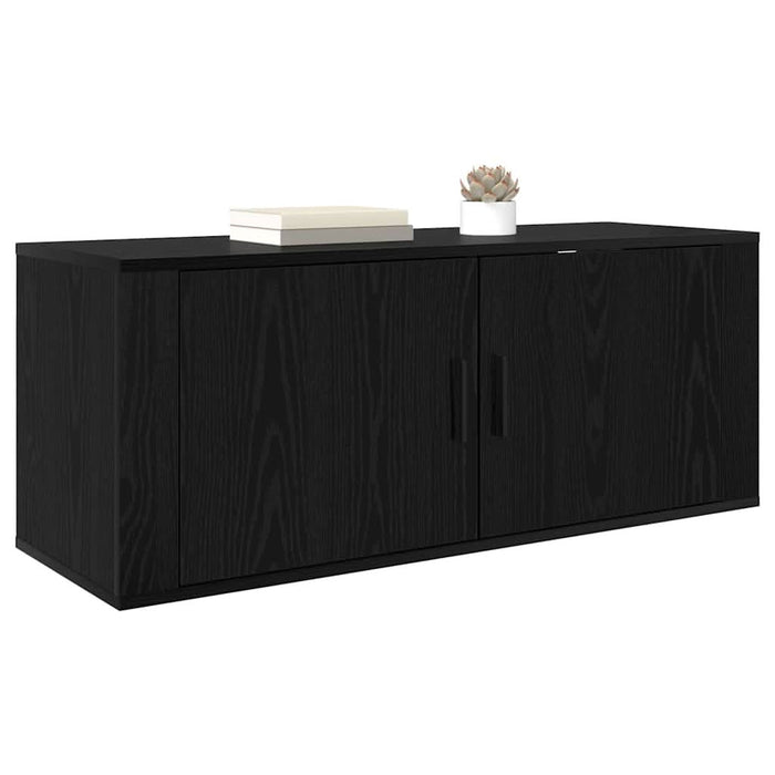Dulap TV montat pe perete Stejar Negru 100 x 34,5 x 40 cm - WALTI WALTI