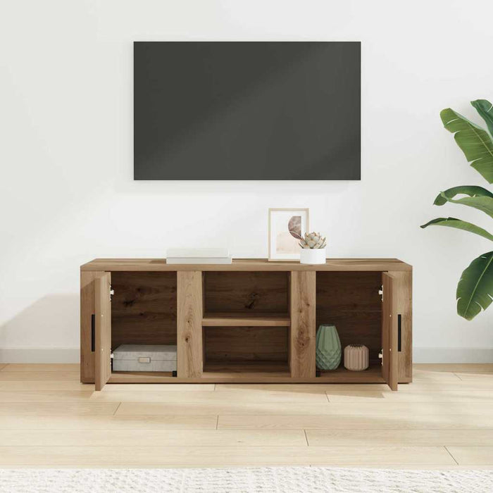 Cabinet TV Stejar Artizanal 100 x 31,5 x 35 cm Lemn compozit - WALTI WALTI